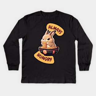 Always Hungry Bunny Kids Long Sleeve T-Shirt